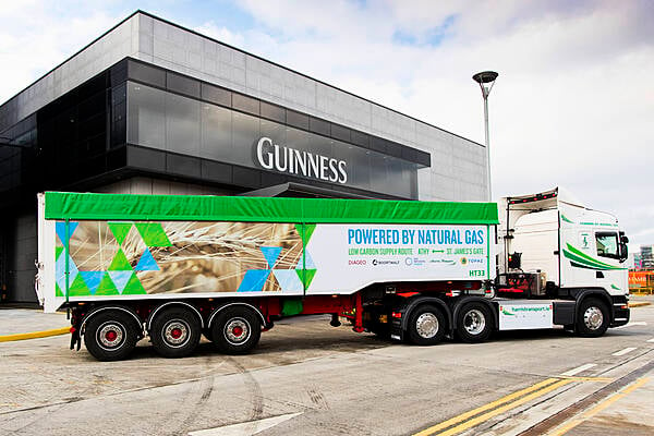 Natural Gas Powered Truck Delivers Grain To Guinness Brewery