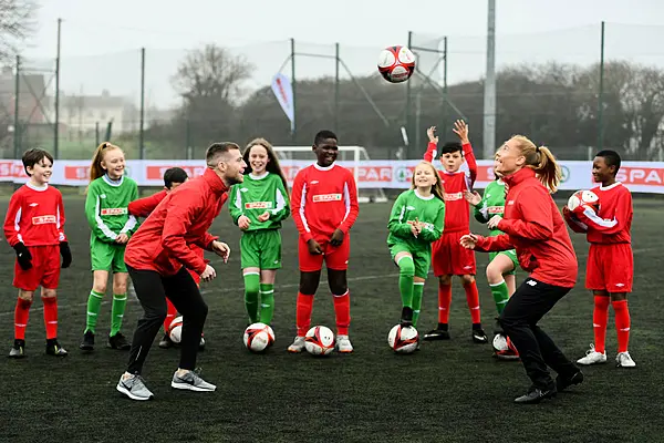 ROI Footballers Jack Byrne And Amber Barrett Launch Spar FAI Primary School 5s