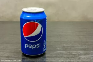 Pepsi soft drink can