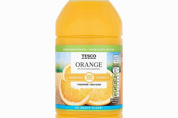 Tesco Launches First Quadruple Strength Cordial