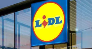 Lidl logo on a building