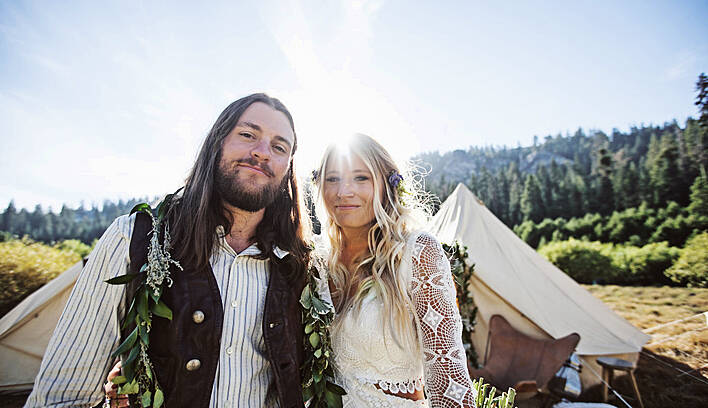Brit and Jeff's hippie-chic real wedding