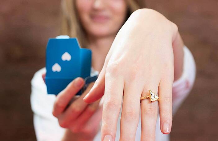 Stop everything: Domino's have created a 22-carat gold pizza engagement ring