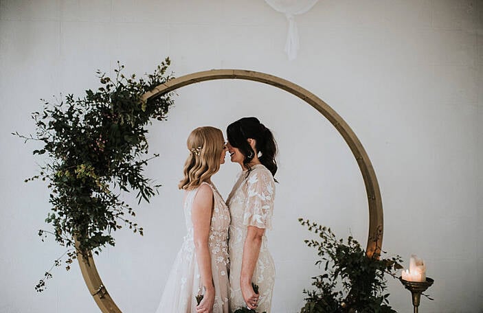 Greenery Wedding Décor for Linda and Lisa at Horetown House