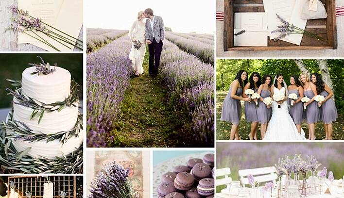 Lavender wedding inspiration mood board