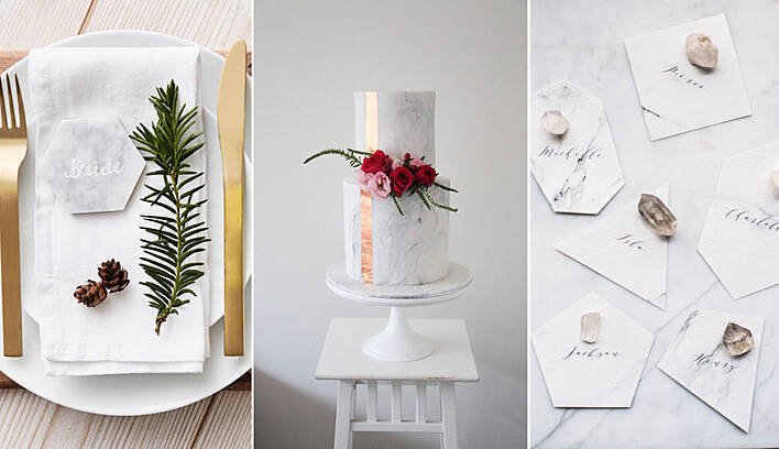 Set In Stone: 2016's Marble Wedding Trend