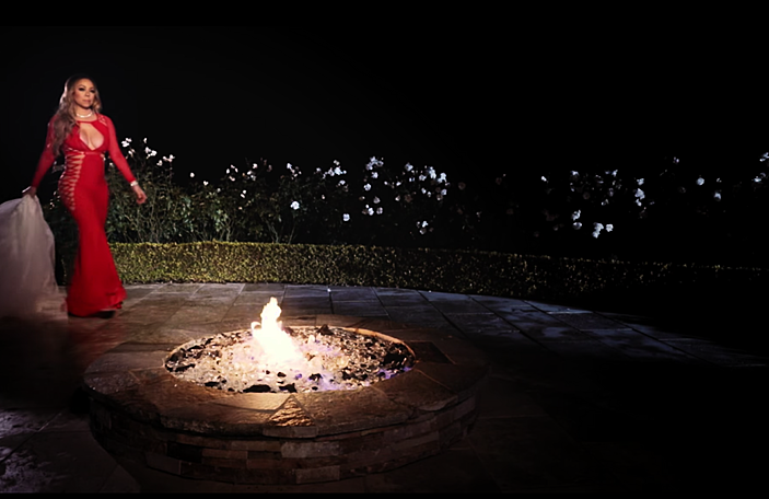 Watch Mariah Carey set her $250,000 wedding dress on fire