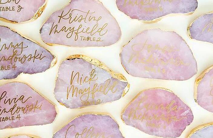 Crystal clear: gorgeous geode details you'll want for your wedding