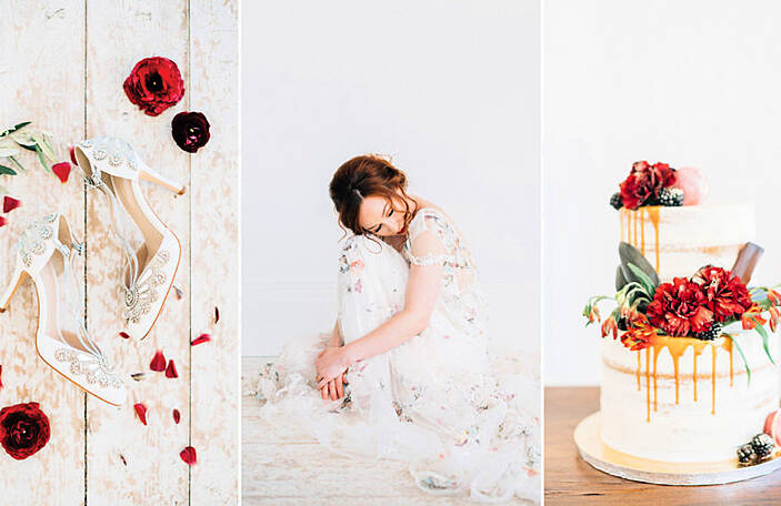 Autumnal Wedding Décor and Gorge Gowns at Horetown House