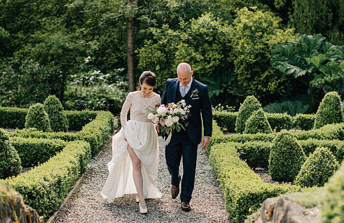 A Garden Wedding For Cliodhna and Fergus at Marlfield House