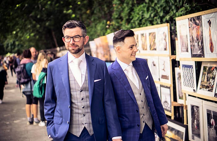Derrick and Walt's stunning summer city wedding at the Stephen's Green Hibernian Club