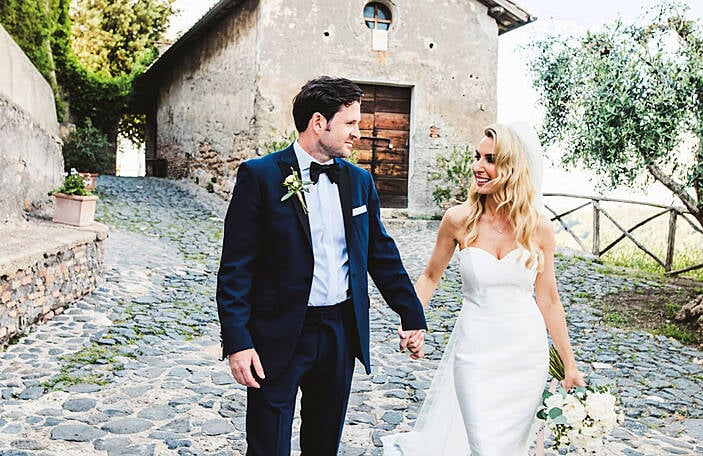 Weddings abroad: Denise and Ciaran's breathtaking garden party at Bogo Di Tragliata in Rome