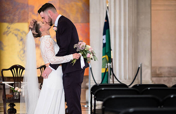 Jenny and Orey's City Hall wedding and Fallon and Byrne reception