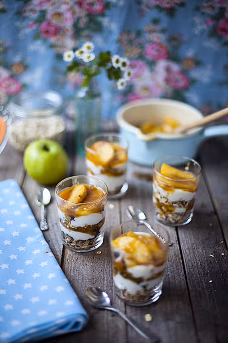Caramel Apple Granola Pots | DonalSkehan.com, A true weekend treat!