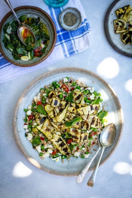 Griddled Courgette Salad with Chilli & Mint Salsa | DonalSkehan.com, A light supper making the most of summer's finest ingredients.