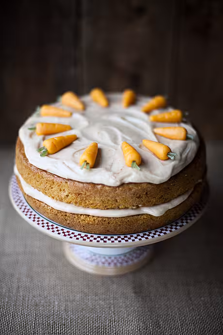 Carrot and Cardamom Cake With Cinnamon Cream Cheese Frosting | DonalSkehan.com, One of your five a day...Kind of! 