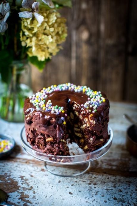 Chocolate Biscuit Cake | DonalSkehan.com, The perfect cake for all you bake-phobics - this recipe doesn't require any baking time whatsoever!
