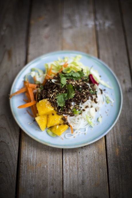 Asian Beef Noodle Salad | DonalSkehan.com, A fresh and fragrant Thai-inspired beef recipe.