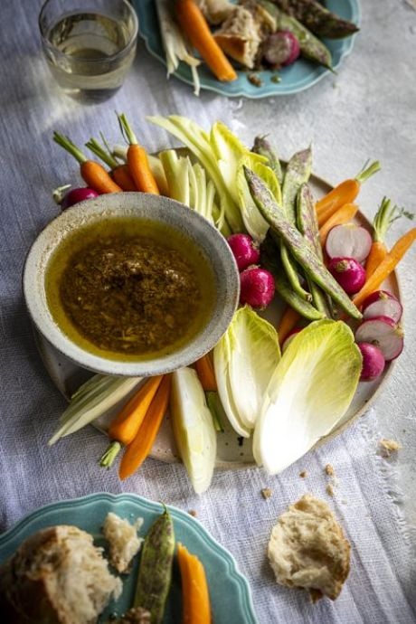 Bagna Cauda with Raw Vegetable Crudites | DonalSkehan.com