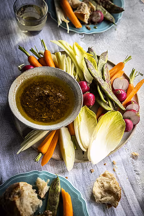 Bagna Cauda with Raw Vegetable Crudites | DonalSkehan.com