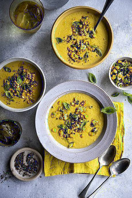 Basil & Sweetcorn Soup | DonalSkehan.com