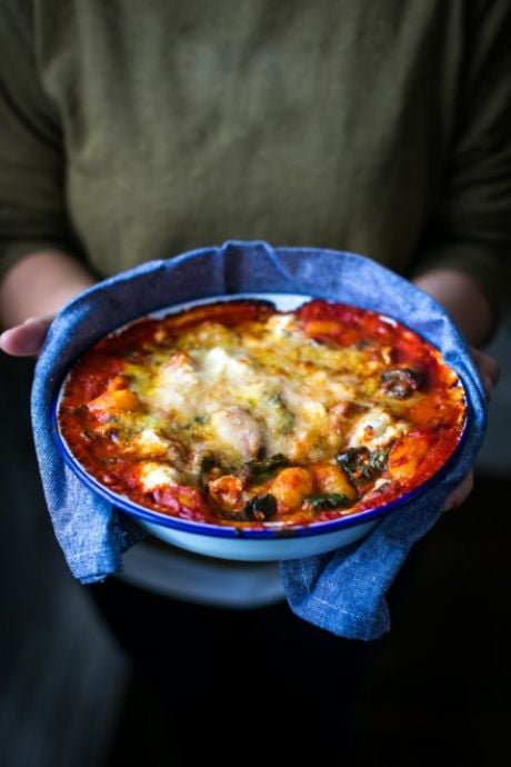 Baked Tomato Gnocchi | DonalSkehan.com, A cheesy, comforting gnocchi dish the whole family will love.