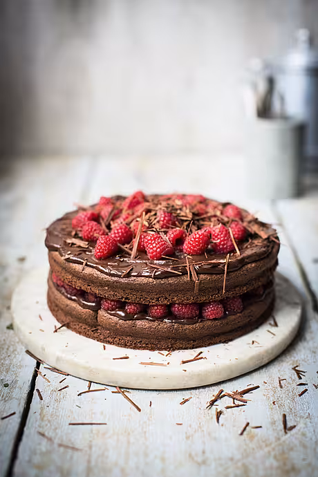 Chocolate and Raspberry Devil Cake | DonalSkehan.com, Brilliant gluten free dessert.