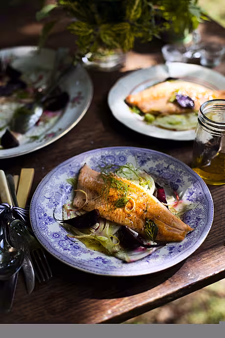 Pan-Fried Trout with Roast Beetroot and Fennel Salad | DonalSkehan.com, Summer on a plate! 