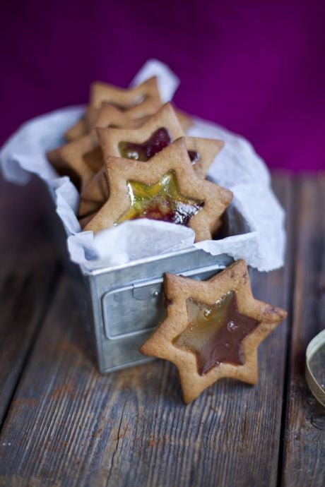 Stained Glass Christmas Tree Cookies | DonalSkehan.com, Impressive looking cookies.
