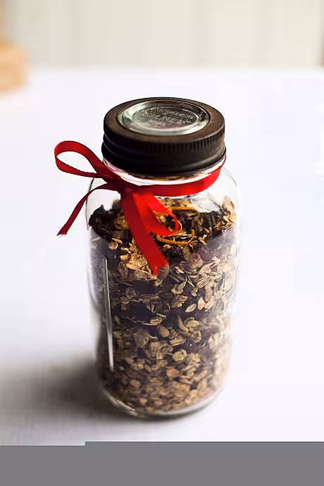 Christmas Chocolate, Orange and Cranberry Granola | DonalSkehan.com, Perfect to give as a gift or just to enjoy yourself!