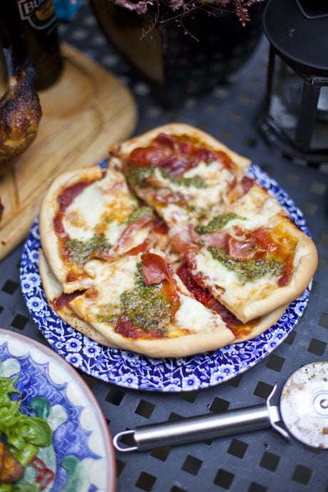 Thin-Crust Barbecue Pizza | DonalSkehan.com, Great for summer BBQ!