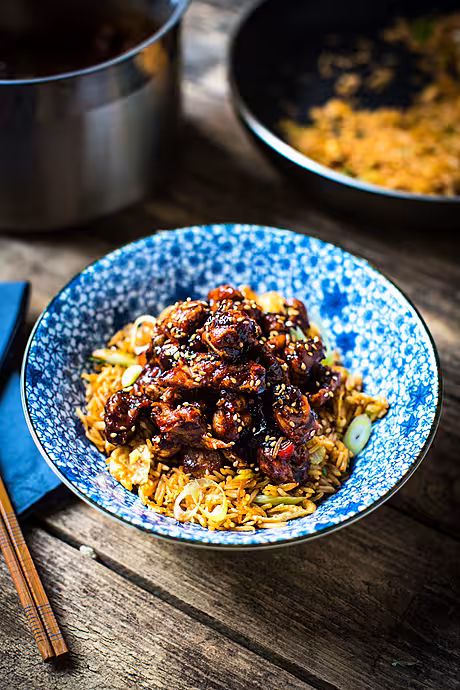 Orange Chicken with Fried Rice | DonalSkehan.com, Step away from the takeaway menu! This Chinese favourite is easy enough to make at home.
