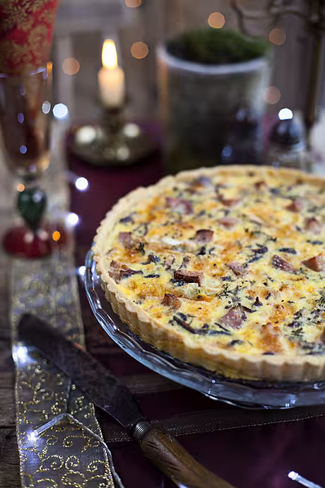 Leftover Ham and Cheese Caramelised Onion Tart | DonalSkehan.com, Great way to use up leftovers. 