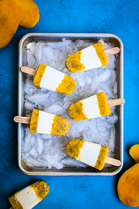Quick Blitz Mango, Chia Seed & Lime Popsicles | DonalSkehan.com, Impressive homemade ice pops. 