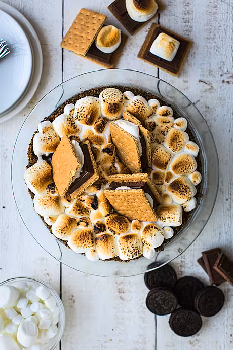 S’mores Pie | DonalSkehan.com, An all-American classic in pie form!