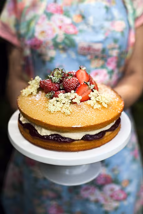 Strawberry and Elderflower Cake | DonalSkehan.com, Summertime flavours, perfect for sharing with friends.