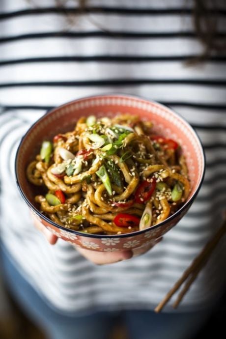 Hot & Spicy Peanut Butter Noodles | DonalSkehan.com, A savoury Asian noodle recipe for all you peanut butter fiends out there!
