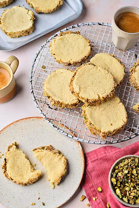 Pistachio & Orange Blossom Shortbread Cookies | DonalSkehan.com