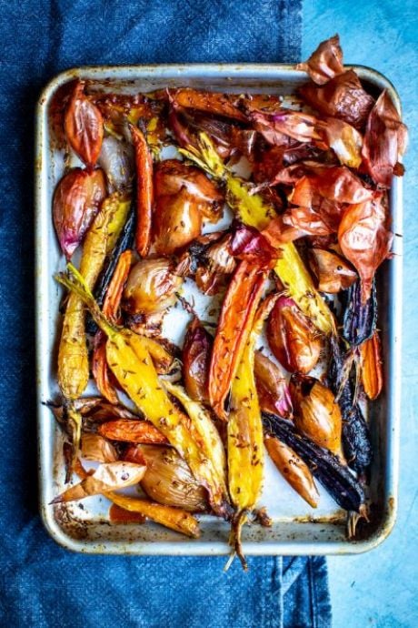 Roast Shallots & Carrots with Cumin Seeds | DonalSkehan.com