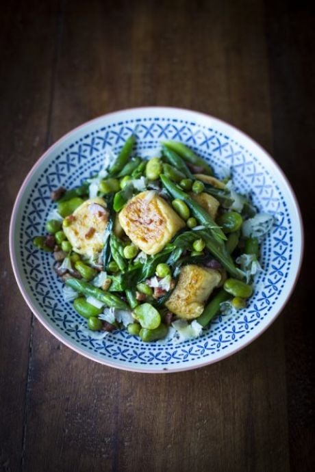 Gnudi with Broad Beans and White Asparagus | DonalSkehan.com, A real showstopper of a dish! 