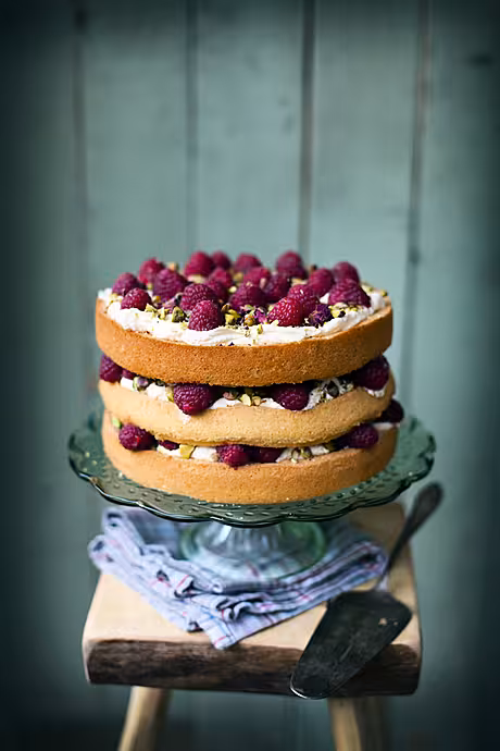 Raspberry, Pistachio and Rose Cake | DonalSkehan.com, If you have never tried a fatless sponge, this recipe is where you should start! 