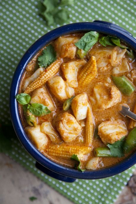 Thai Red Fish Curry | DonalSkehan.com, A nice change from the usual chicken version.