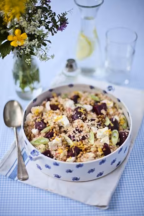 Zingy Beetroot, Feta Cheese, Cous cous Salad | DonalSkehan.com, Great summer side salad!
