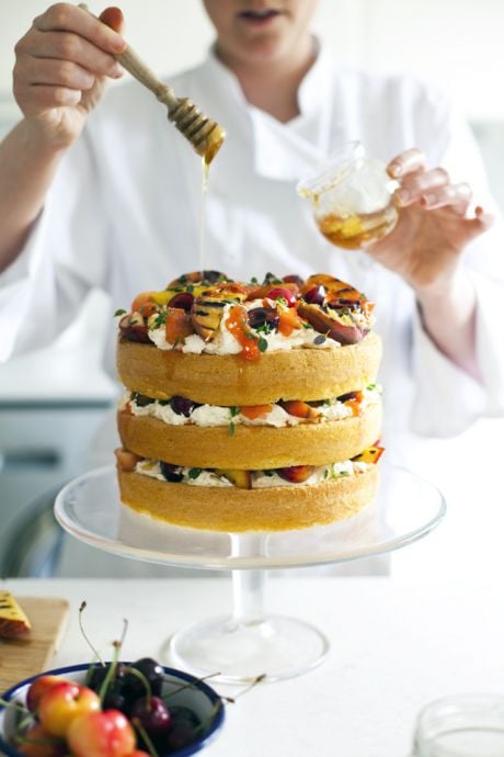 Griddled Fruits, Honey and Thyme Cake | DonalSkehan.com, A work of art almost too beautiful too eat...Almost!
