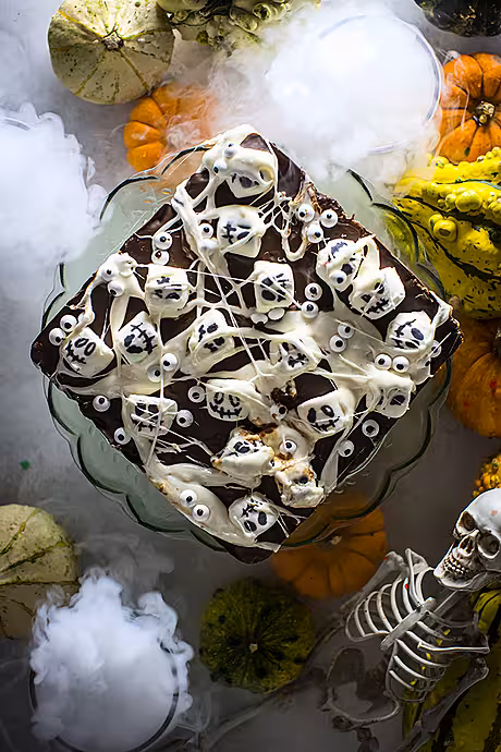 Ghostly Peanut Butter Squares | DonalSkehan.com