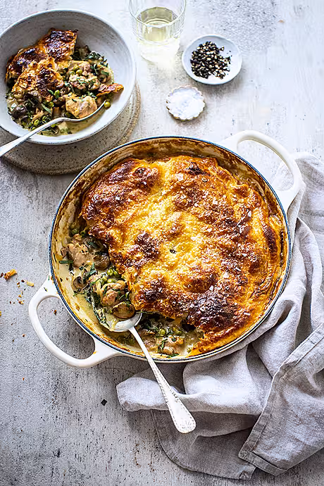One Pan Chicken & Mushroom Pie | DonalSkehan.com