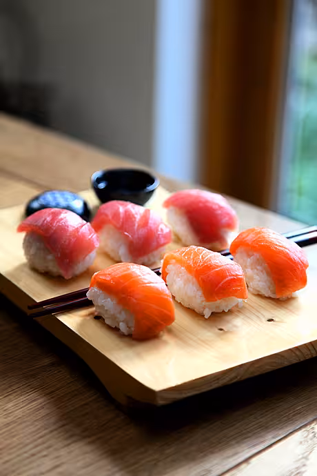Salmon and Tuna Nigiri | DonalSkehan.com, Sushi time!
