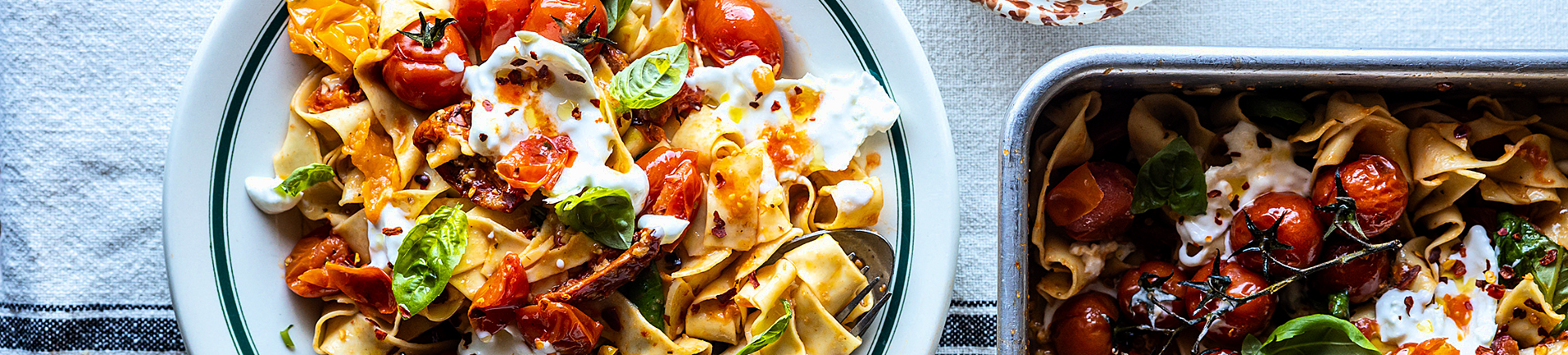Cover - Roasted Tomato & Burrata Pappardelle