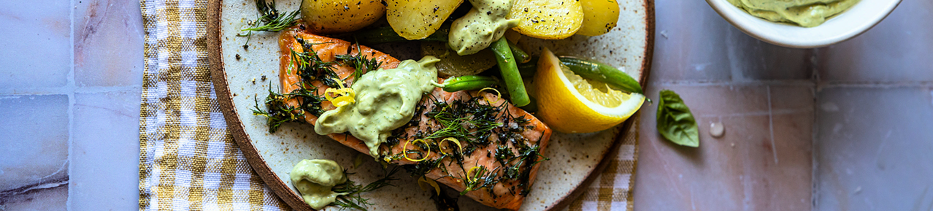 Cover - Lemon & Dill Salmon with Green Goddess Dressing