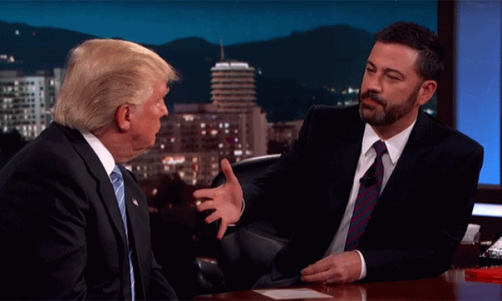 Watch: Jimmy Kimmel had no problem ripping into Donald Trump (to his